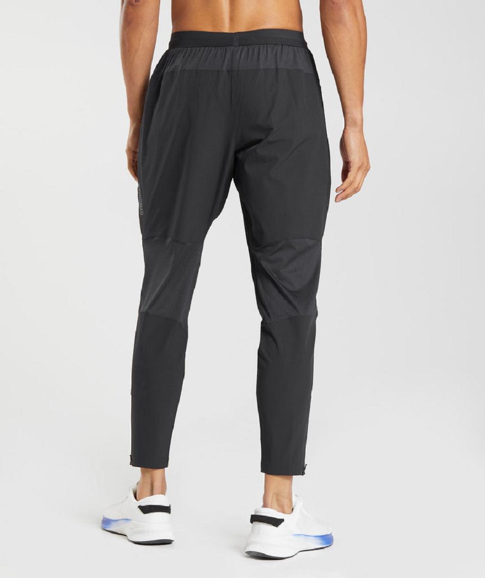 Gymshark Hibrid Woven Muške Jogger Hlače Crne | HR 2970RVD